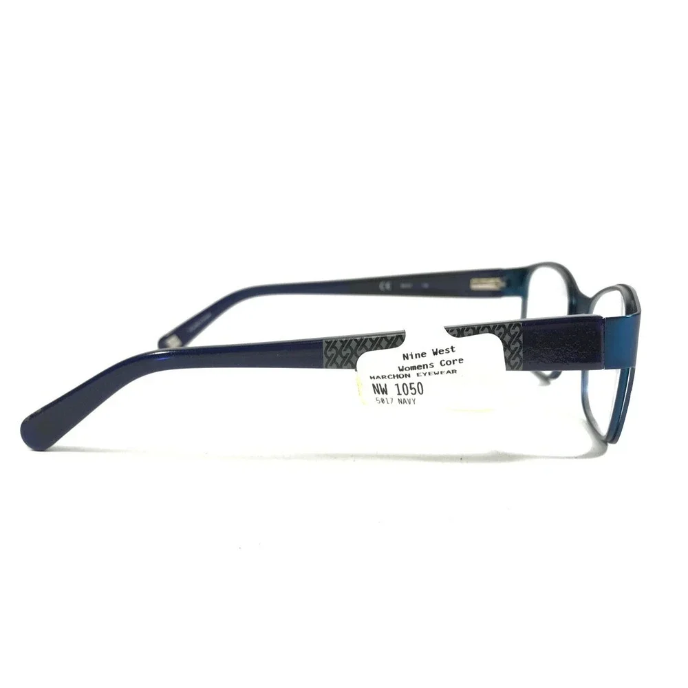 Nine West Eyeglasses Frames NW1050 434 Blue Black Square Cat Eye 50-17-135
